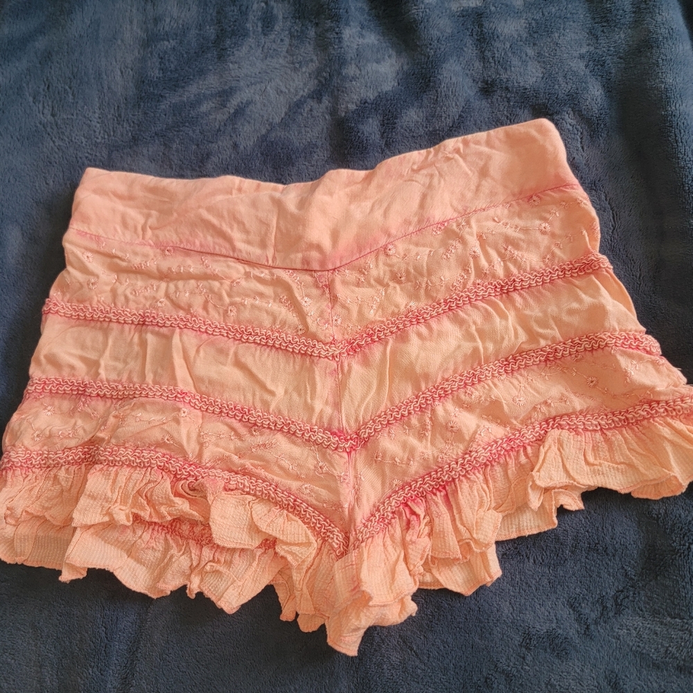 Free People Blush Textured Shorts